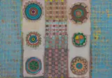 Raja Oshi, Light Blue, acrylic on canvas