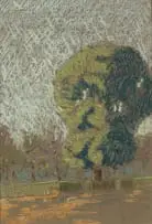 Clément Sénèque, Gardens, pastel on paper