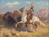 János Viski, Herders Lassoing Wild Horses