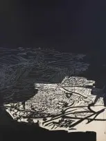 Quinten Edward Williams, Aerial Landscape, acrylic and chalk on canvas
