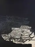 Quinten Edward Williams, Aerial Landscape, acrylic and chalk on canvas