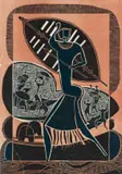 Lucky Sibiya, Umabatha: The Impis, colour woodcut on paper