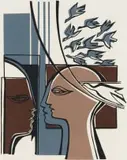 Bettie Cilliers-Barnard, Couple, colour screenprint on paper