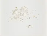 Matrix with Crowd, from the Omissions/Remainders series by Marco Cianfanelli, 2003, laser-cut paper (300gsm 50% cotton Fabriano), offered Feb 2023
