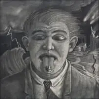Diek Grobler, Prophet of Doom, 2004, oil on wood panel
