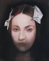 Portrait I by Hanneke Benadé, 2018, soft pastel on white cotton paper, sold Feb 2023