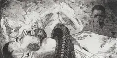 Christiaan Diedericks, Bloodroots I (Lament), 2017, etching and aquatint on 300gsm Hahnemüle etching paper