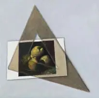 Andries Gouws, Triangle on Zubarán Quinces, 2021, oil on linen