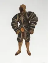 Walter Oltmann, Insect Suit II, ink, bleach, and pastel on paper