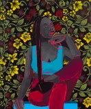 Tafadzwa Tega, Sister III, 2021, mixed media on canvas