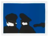 Robert Hodgins, Night Patrol, New York, colour lithograph on paper