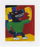 Norman Catherine, Wolfman, silkscreen on paper