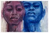 Patrick Seruwu, There is one memory of us, 2021, acrylic on canvas