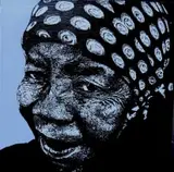 Sthembiso Zwane, Gogu Mhlaba, acrylic on canvas and curving