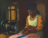 George Pemba, A Woman Sewing