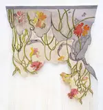 Judith Mason, Tapestry with Pink Flowers, mohair tapestry