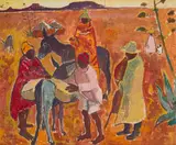 Alfred Krenz, Loading a Donkey, Basutoland