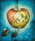 Alexis Preller, Floating Apple, oil on canvas