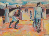 Gerard Sekoto, Village Scene
