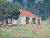 Perdestal, Klipriviersberg by Jacobus Hendrik Pierneef, oil on board, sold May 2023