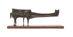 Peter Haden, Golden Calf, bronze on a wooden base