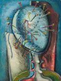 Alexis Preller, Sebastian I, oil on canvas laid down on board