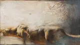 Harold Voigt, Stalking Lion, oil on canvas