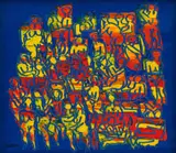 Beautiful People No.2 by Walter Battiss, oil on canvas, offered May 2023