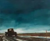 Keith Alexander, Truck in the Mud, oil on canvas