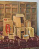 Simon Stone, Ten Box Trap, oil on canvas