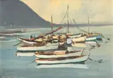 George William Pilkington, Bote voor Anker, Kalk Bay (Anchored Boats, Kalk Bay)