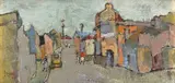 Vrou met Rooi Trui, Distrik Ses (Woman with Red Jersey, District Six) by Gregoire Boonzaier, oil on board, sold Nov 2022