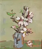 Amandelbloeisels (Almond Blossoms) by Gregoire Boonzaier, oil on board, sold Nov 2022
