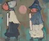 Frans Claerhout, Two Figures with Candles