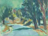 Herbert Coetzee, Bome met Skadus oor die Pad (Trees Casting Shadows over the Road)