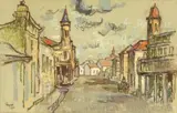 Gregoire Boonzaier, Straat, Ou Kaapstad (Street, Old Cape Town)