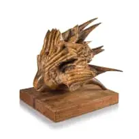 George Ramagaga, Porcupine, wood, on a wooden base