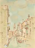 Kanaal met Kerktorinkie, Venesië (Canal and Church Spire, Venice) by Gregoire Boonzaier, watercolour on paper, sold Nov 2022