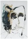 Christo Coetzee, Head I, mixed media on paper