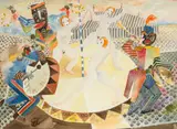 Hardy Botha, Sirkus in Namakwaland (Circus in Namaqualand), watercolour on paper