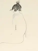 Marcella de Boom, Naak Figuur (Nude), pencil, watercolour and ink on paper