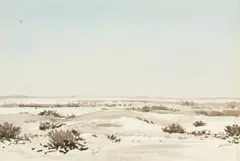 Namib Scene by Walter Westbrook, watercolour on paper laid down on card, offered Nov 2022