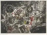 Dirk Meerkotter, Meganiese Vorms (Mechanical Forms), etching and aquatint on paper