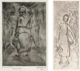 Amos Langdown, In the Subway; Watercarrier, two