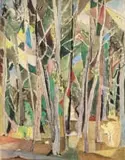 Trees, De Vaal Drive by Maud Sumner, watercolour on paper, sold Mar 2023