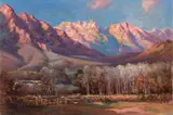 Hugo Naude, Afternoon Gold Keeromsberg, oil on canvas