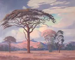Jacobus Hendrik Pierneef, Highveld Landscape, oil on canvas