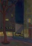 Ruth Everard Haden, Rue de la Grande-Chaumière at Night