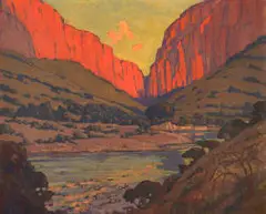 Jacobus Hendrik Pierneef, Red Kloof, oil on board