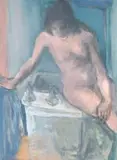 Jean Welz, Nude by Wash Stand